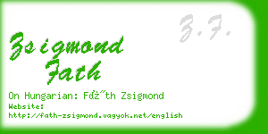 zsigmond fath business card